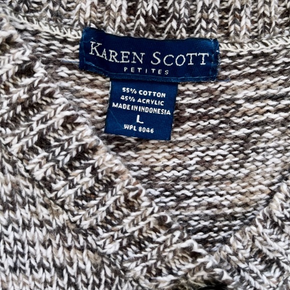 Karen Scott Petites | Large | grey & black sweater - Picture 8 of 8